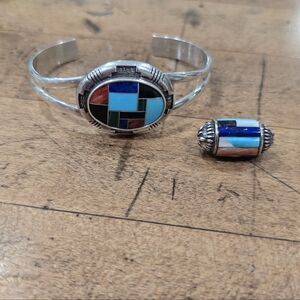 Carolyn Pollack Cuff Bracelet And Matching Bead